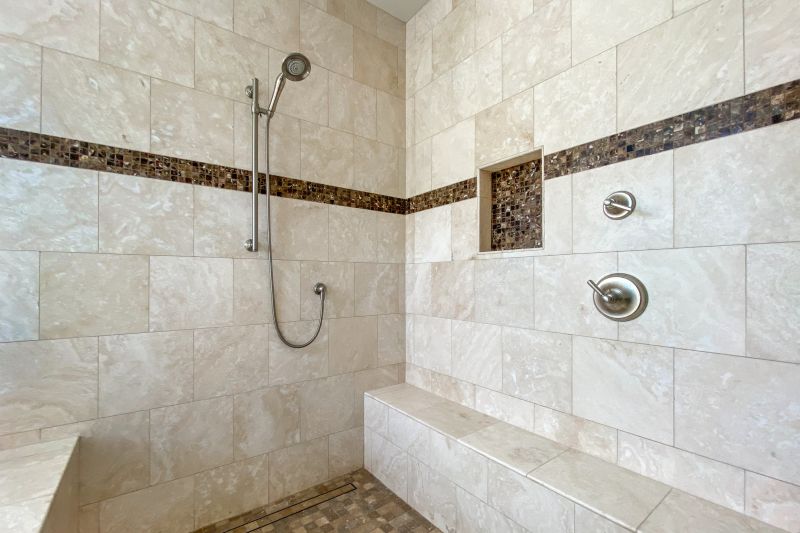 Shower with Built-In Shelving